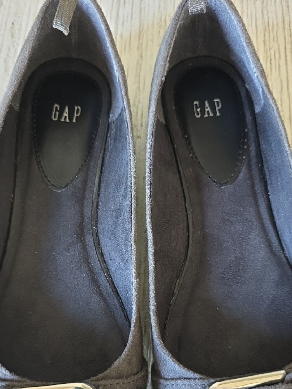 GAP Gray Suede Buckle Flats - Picture 6 of 7